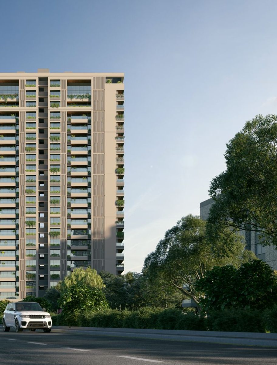 Illustrative landscaped residential towers